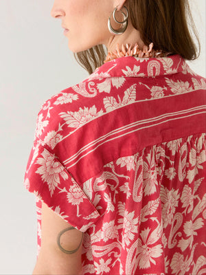 Bobby Short Sleeved Blouse in Red