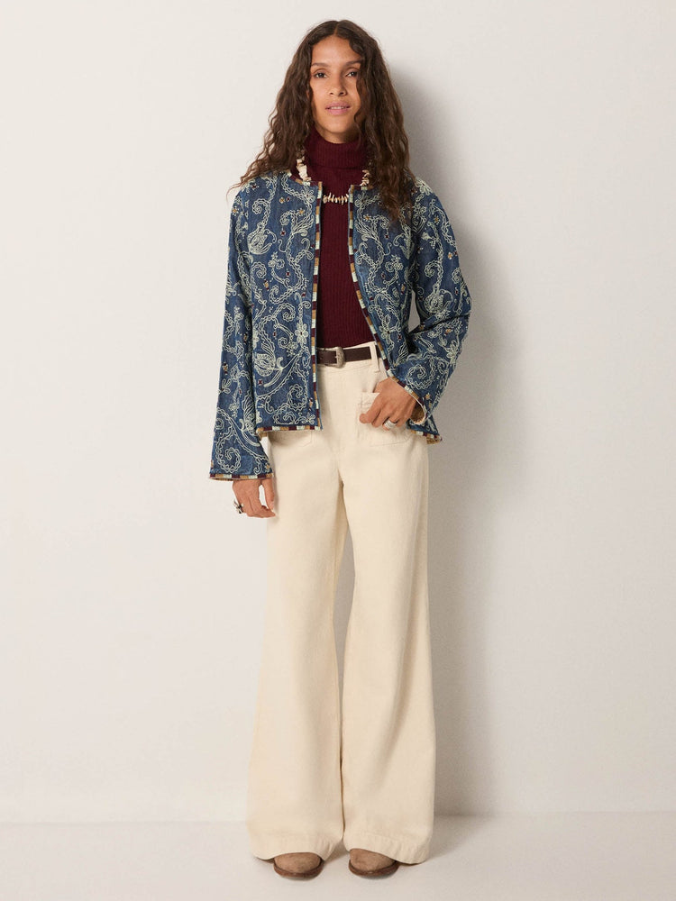 Amara Jacket In Indigo Blue