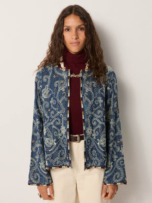 Amara Jacket In Indigo Blue