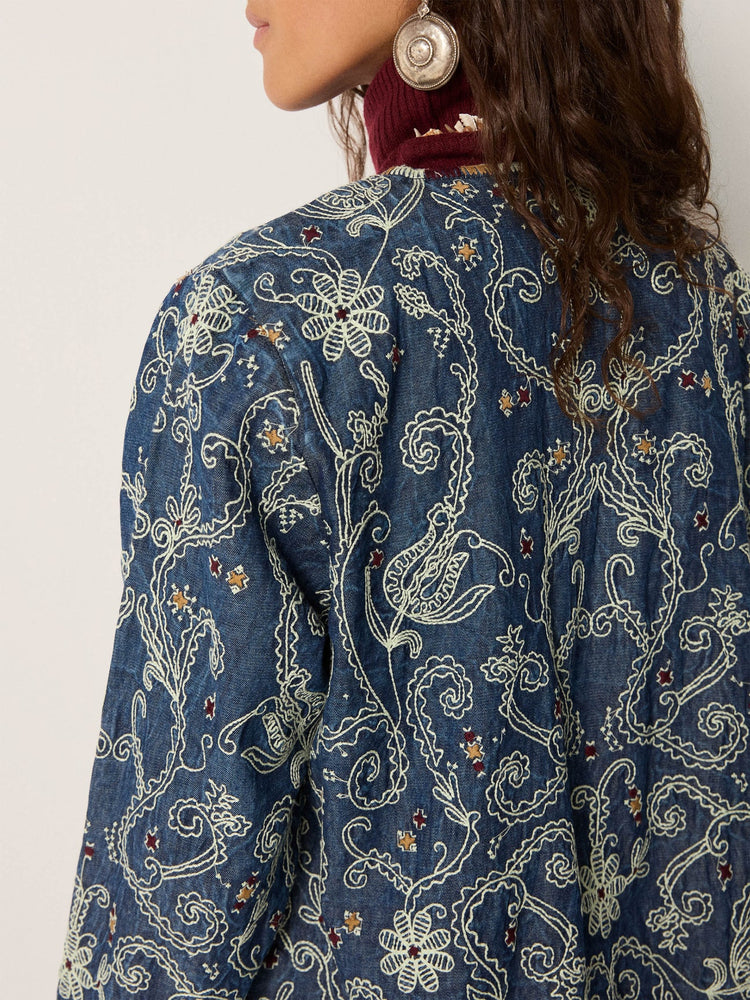 Amara Jacket In Indigo Blue