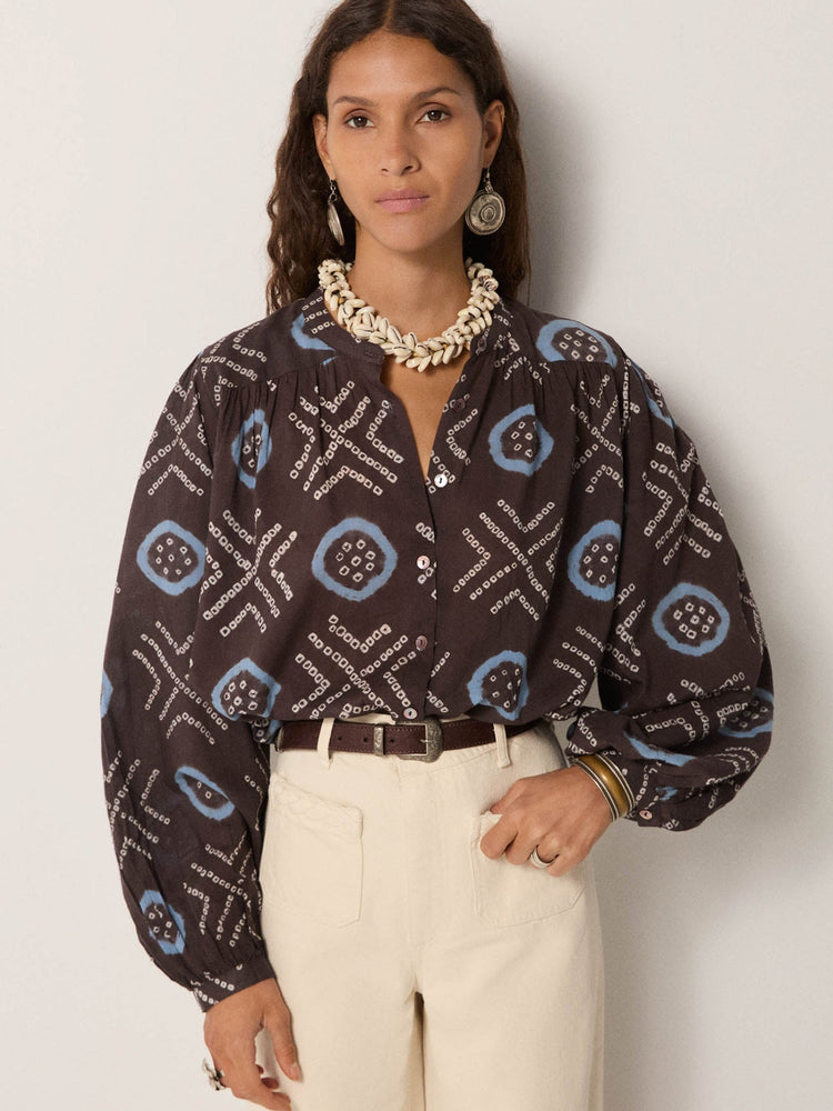 Omara Blouse In Stormy Blue