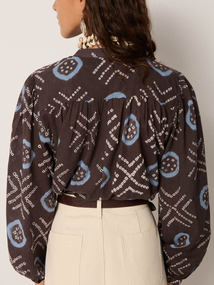 Omara Blouse In Stormy Blue