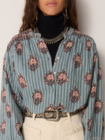 Omara Blouse In Cerulean Mist