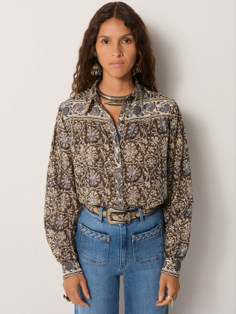 Amrit Blouse In Blue Orchid