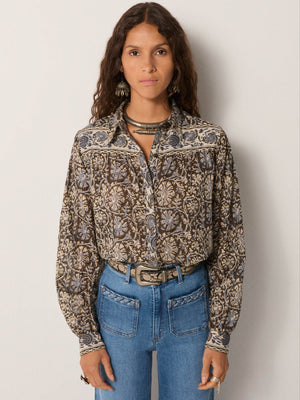 Amrit Blouse In Blue Orchid