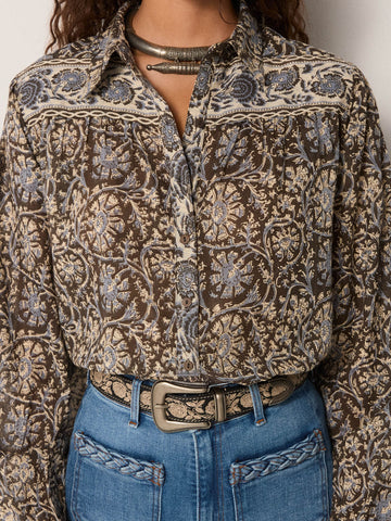 Amrit Blouse In Blue Orchid