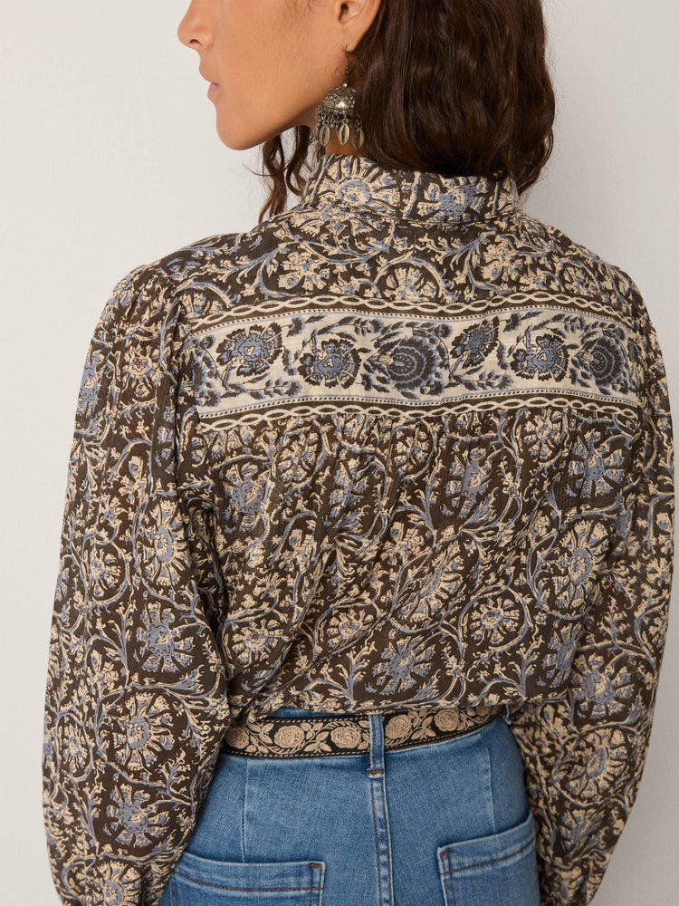 Amrit Blouse In Blue Orchid