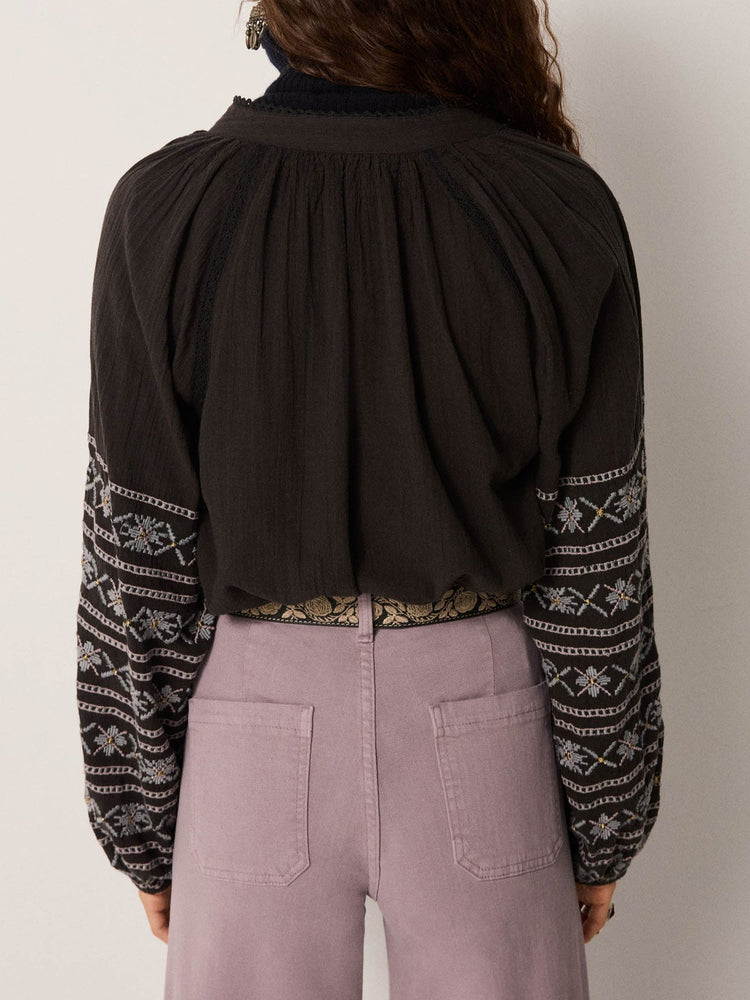 Virginia Blouse In Dusty Blue