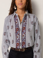 Sophie Blouse In Striped Meadow
