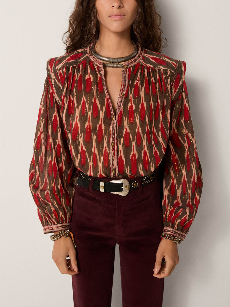 Etta Blouse In Volcano