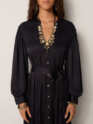 Nisha Dress In Obsidian Blue