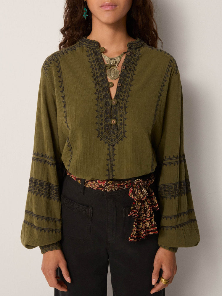 Renato Blouse In Moss