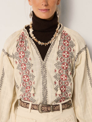 Virginia Blouse In Ecru