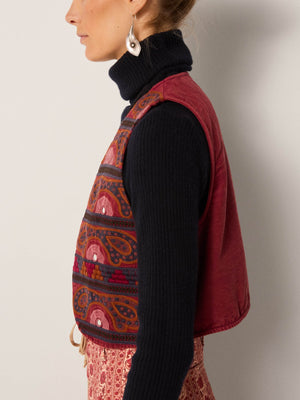 Elodie Vest In Burgundy