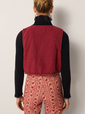 Elodie Vest In Burgundy