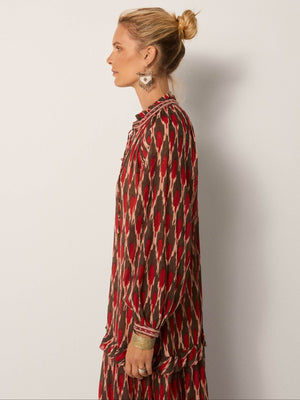 Loulou Dress In Volcano