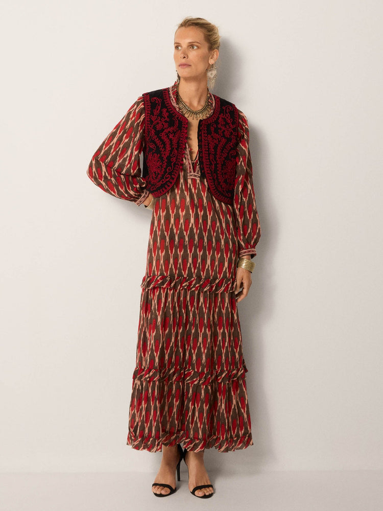 Loulou Dress In Volcano