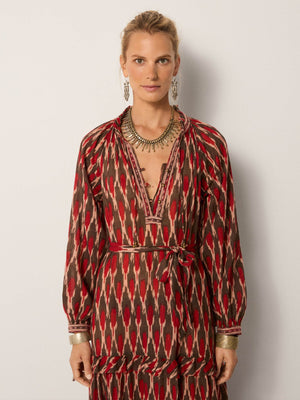 Loulou Dress In Volcano