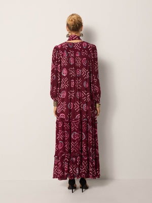 Maya Dress In Wine Amethyst