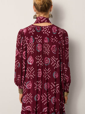 Maya Dress In Wine Amethyst