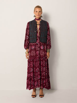 Maya Dress In Wine Amethyst