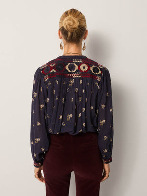 Milla Blouse In Marino