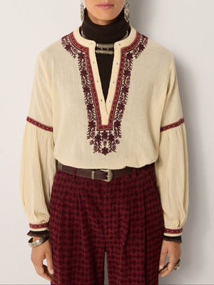 Bruna Blouse In Bordeaux