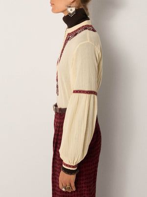 Bruna Blouse In Bordeaux