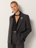 Anna Blazer In Onyx Black