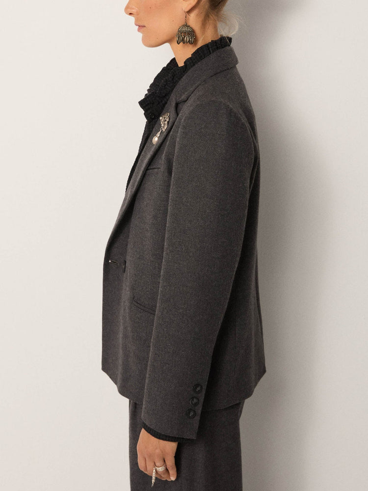 Anna Blazer In Onyx Black