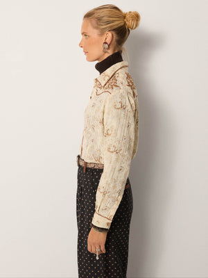 Jolene Blouse In Sand Paisley