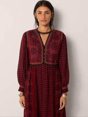 Ginevra Dress In Bordeaux