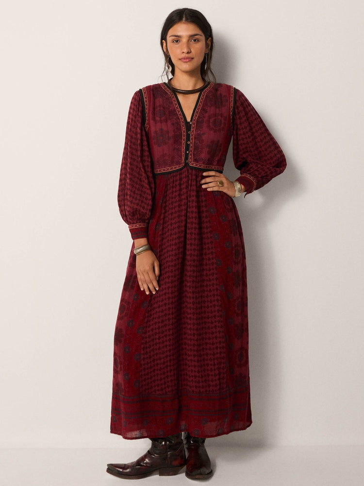 Ginevra Dress In Bordeaux