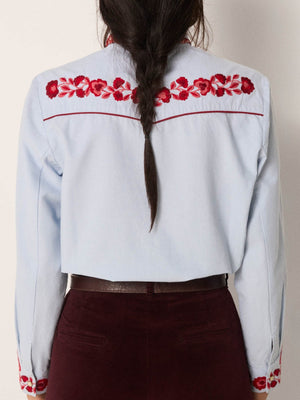 Jose Blouse In Ranch Blue