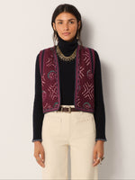 Natalie Vest In Wine Amethyst