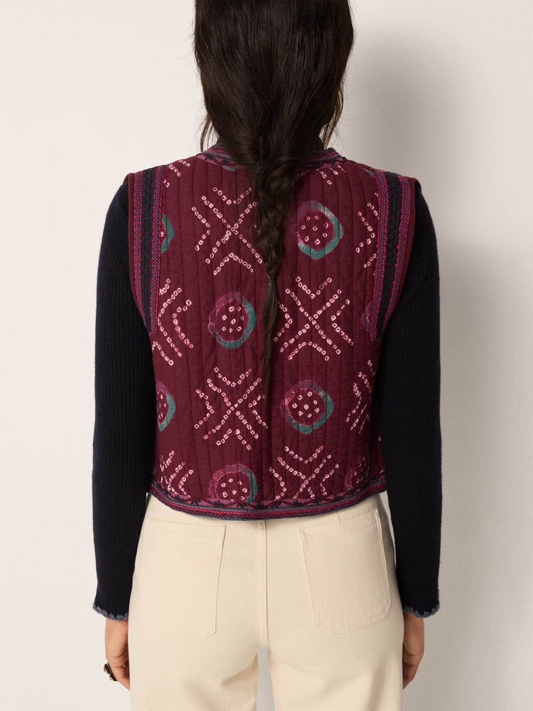 Natalie Vest In Wine Amethyst