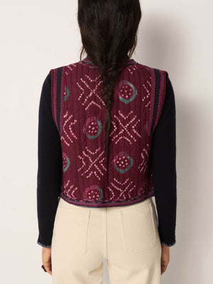 Natalie Vest In Wine Amethyst