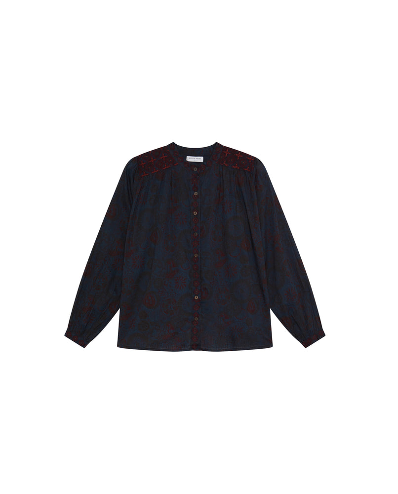 Charlotte Blouse In Deep Blue
