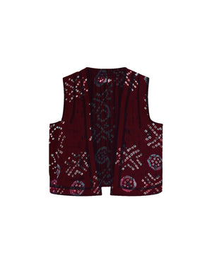 Natalie Vest In Wine Amethyst