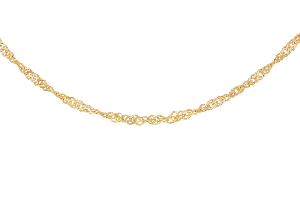 Gold Vermeil Twist Curb Chain Necklace