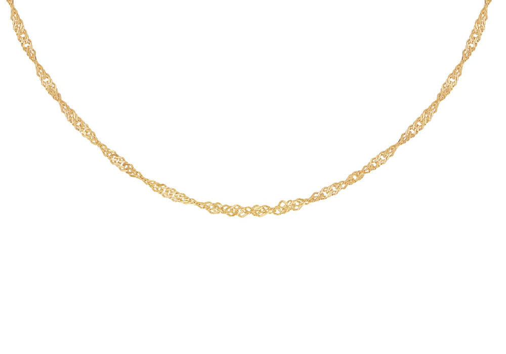 Gold Vermeil Twist Curb Chain Necklace