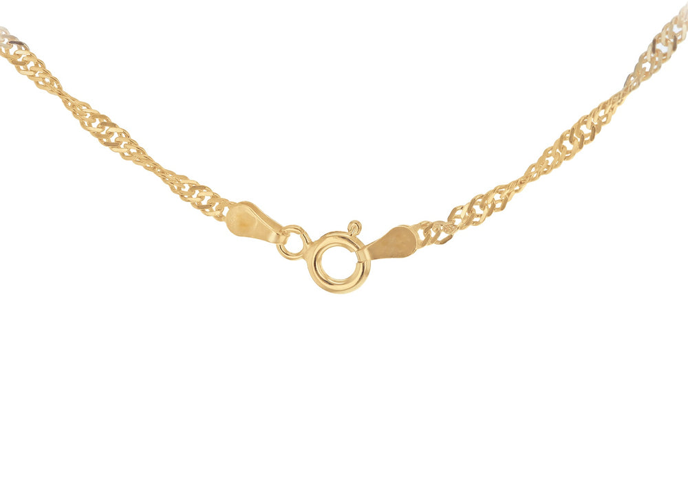 Gold Vermeil Twist Curb Chain Necklace