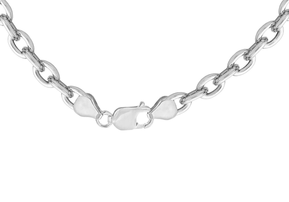 Silver Round Belcher Chain Necklace