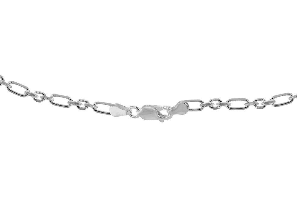 Silver Diamond Cut Oval Belcher Chain