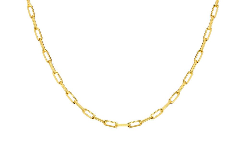 18" Gold Vermeil Paper Chain Necklace