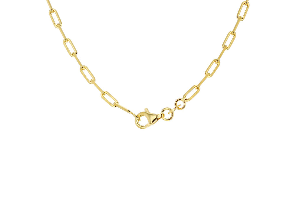 18" Gold Vermeil Paper Chain Necklace