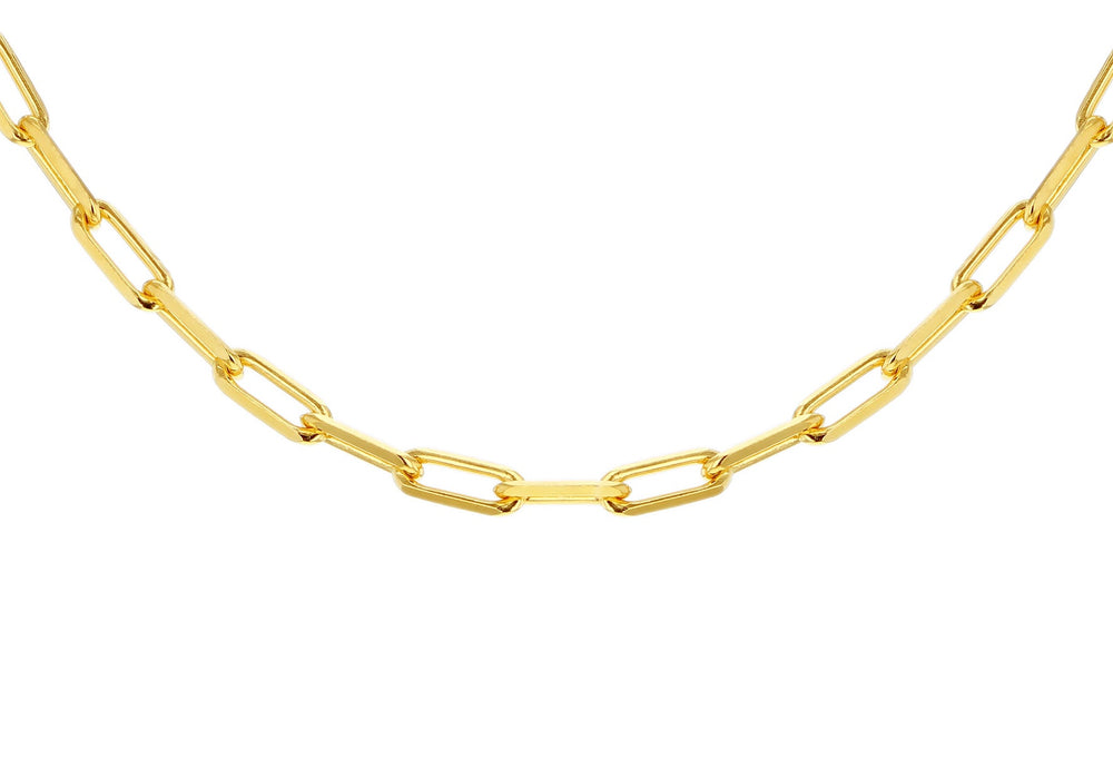 22" Gold Vermeil Paper Chain Necklace