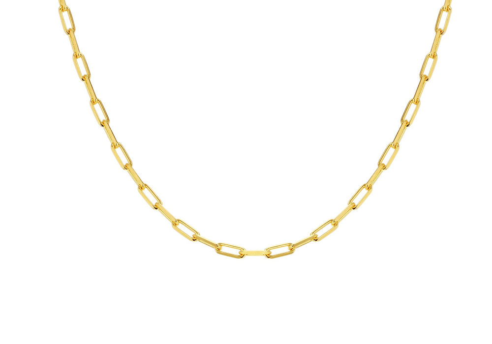 22" Gold Vermeil Paper Chain Necklace