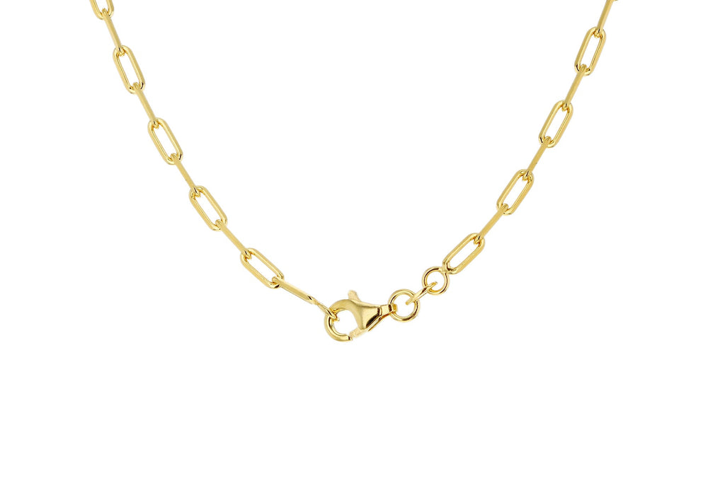 22" Gold Vermeil Paper Chain Necklace