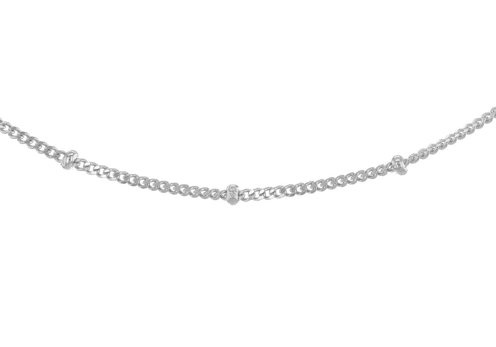 Silver Satelite Chain Necklace
